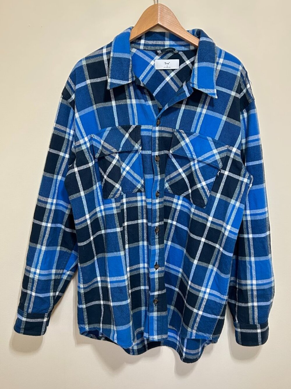 Aritzia TNA Oversized Organic Cotton Plaid Shacket Size XL
